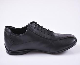 Мъжки елегантни обувки естествена кожа черни EOBUVKIBG 3