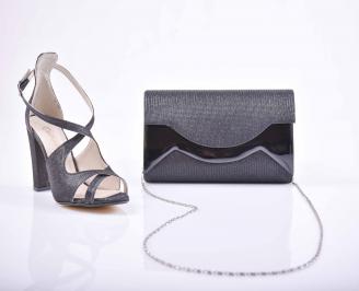 Комплект чанта и обувки черни 3