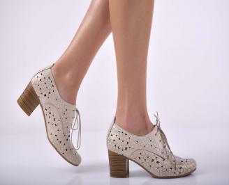 Дамски  обувки  естествена кожа бежови EOBUVKIBG