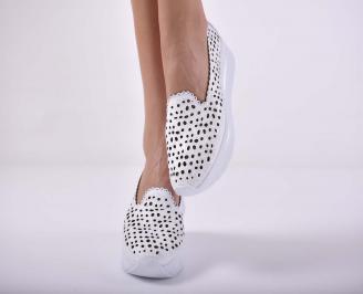Дамски  обувки  естествена кожа бели EOBUVKIBG