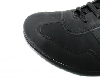 Мъжки спортни обувки черни еко кожа
