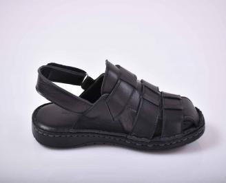 Мъжки сандали естествена кожа черни 3