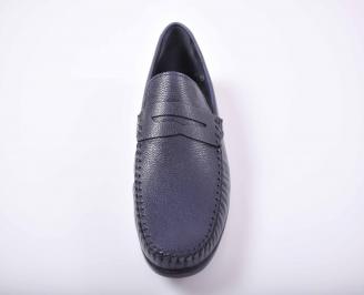 Мъжки обувки-Гигант естествена кожа сини