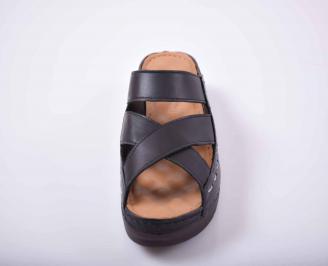 Дамски сандали Гигант естествена кожа  черни
