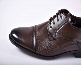 Мъжки официални обувки  кафяви EOBUVKIBG