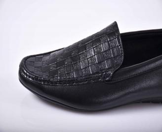 Мъжки спортно елегантни обувки черни  EOBUVKIBG