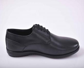 Мъжки  елегантни обувки естествена кожа черни EOBUVKIBG