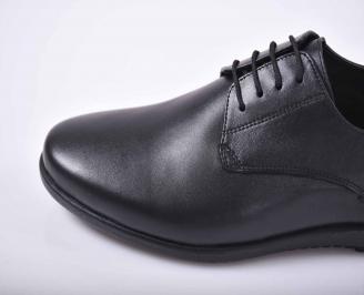 Мъжки  елегантни обувки естествена кожа черни EOBUVKIBG