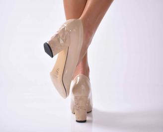Дамски елегантни обувки бежови EOBUVKIBG 3