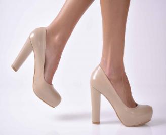 Дамски елегантни обувки бежови EOBUVKIBG