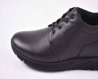 Мъжки спортно елегантни обувки черни EOBUVKIBG
