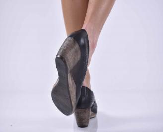 Дамски ежедневни обувки  естествена кожа черни EOBUVKIBG