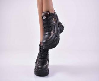 Дамски обувки на платформа черни EOBUVKIBG