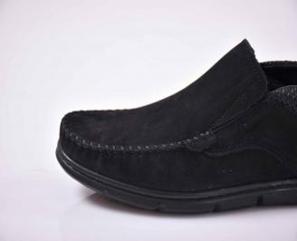 Мъжки обувки естествен набук черни
