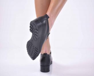 Дамски обувки естествена кожа черни EOBUVKIBG