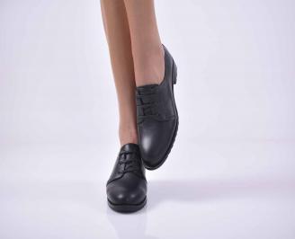 Дамски  обувки естествена кожа черни EOBUVKIBG
