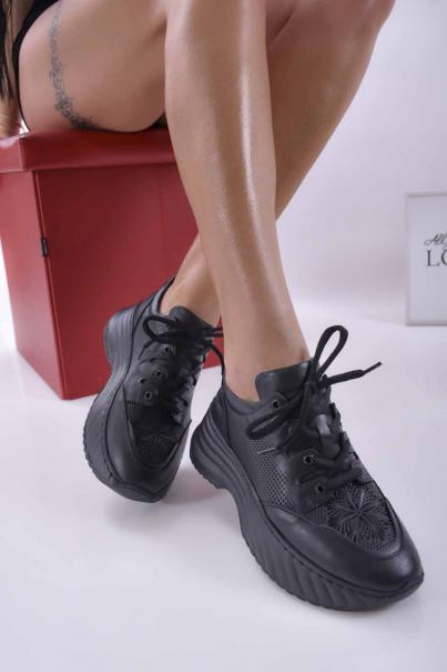 Дамски  обувки естествена кожа  черни  EOBUVKIBG