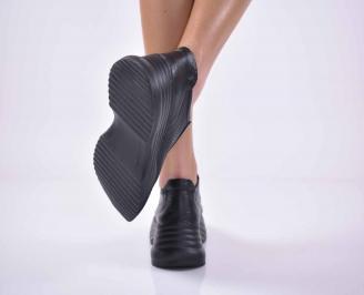 Дамски обувки естествена кожа  черни  EOBUVKIBG