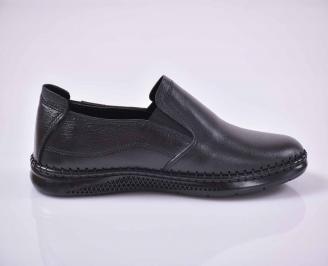Мъжки обувки естествена кожа черни EOBUVKIBG