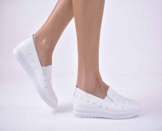 Дамски равни обувки бели EOBUVKIBG