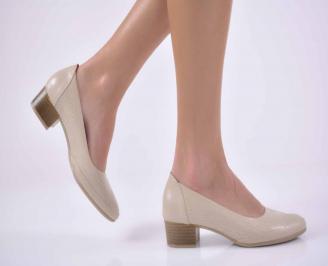 Дамски ежедневни обувки естествена кожа бежови ЕOBUVKIBG