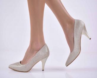 Дамски елегантни обувки златисти EOBUVKIBG