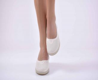 Дамски обувки на платформа естествена кожа бежови ЕOBUVKIBG
