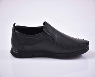 Мъжки ежедневни обувки естествена кожа черни EOBUVKIBG 3