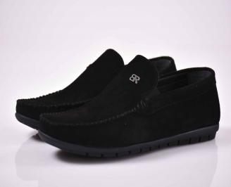 Мъжки обувки естествен велур черни EOBUVKIBG