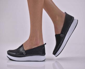 Дамски обувки естествена кожа черни ЕOBUVKIBG