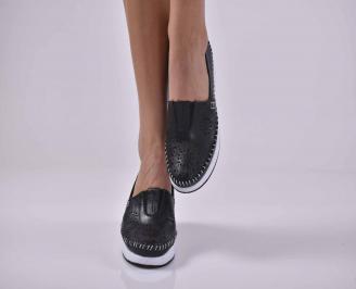 Дамски обувки естествена кожа черни ЕOBUVKIBG
