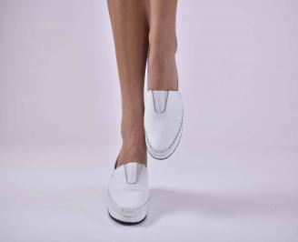 Дамски  обувки естествена кожа бели ЕOBUVKIBG