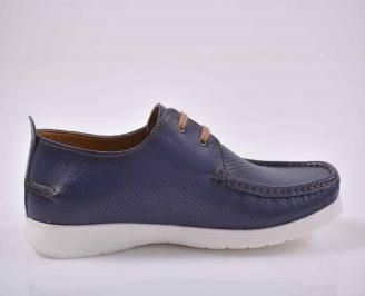 Мъжки обувки естествена кожа сини EOBUVKIBG 3
