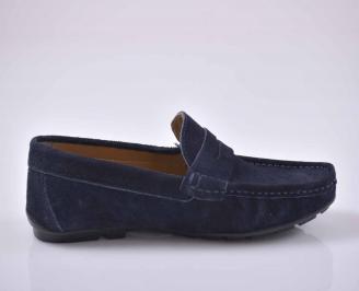 Мъжки обувки естествена кожа сини EOBUVKIBG