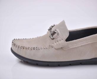 Мъжки обувки естествена велур сиви EOBUVKIBG