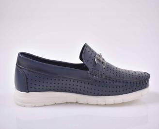 Мъжки обувки естествена кожа сини EOBUVKIBG