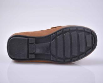 Мъжки обувки естествен велур кафяви EOBUVKIBG