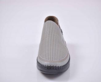 Мъжки обувки естествена кожа сиви EOBUVKIBG
