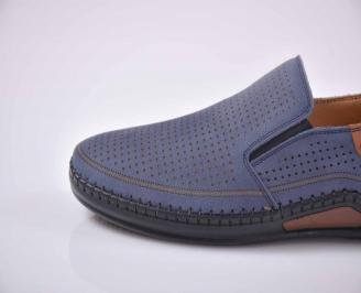 Мъжки обувки естествен набук сини EOBUVKIBG