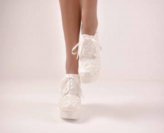 Дамски елегантни обувки бели  EOBUVKIBG