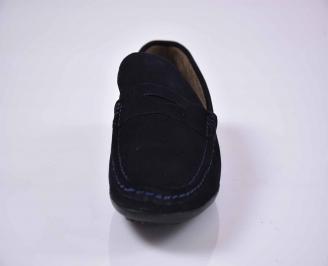Мъжки обувки естествен велур сини EOBUVKIBG