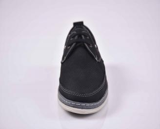 Мъжки обувки естествен набук черни  EOBUVKIBG