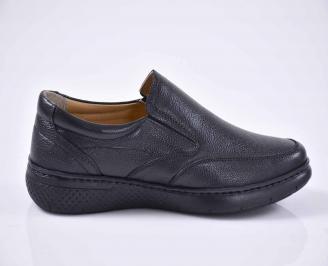 Мъжки  спортно елегантни обувки естественна кожа черни EOBUVKIBG 3