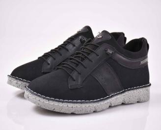 Мъжки обувки естествен  набук черни EOBUVKIBG
