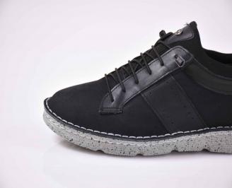 Мъжки обувки естествен  набук черни EOBUVKIBG