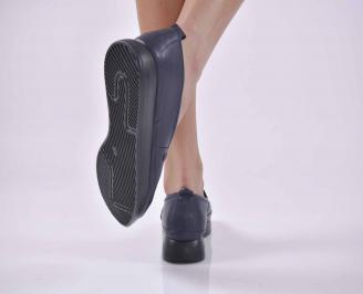 Дамски обувки естествена кожа сини  EOBUVKIBG