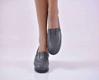 Дамски обувки естествена кожа сиви EOBUVKIBG