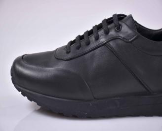 Мъжки обувки естествена  кожа черни EOBUVKIBG