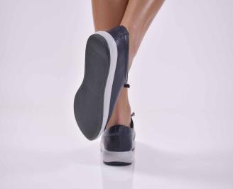 Дамски  спортни обувки естествена кожа сини EOBUVKIBG 3