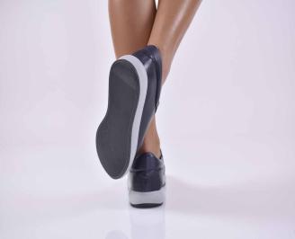 Дамски  спортни  обувки естествена кожа  сини  EOBUVKIBG 3